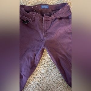 Maroon skinny jeans old navy size 4